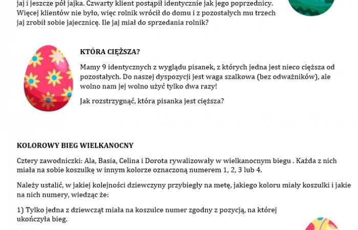 WIELKANOCNE ZAGADKI